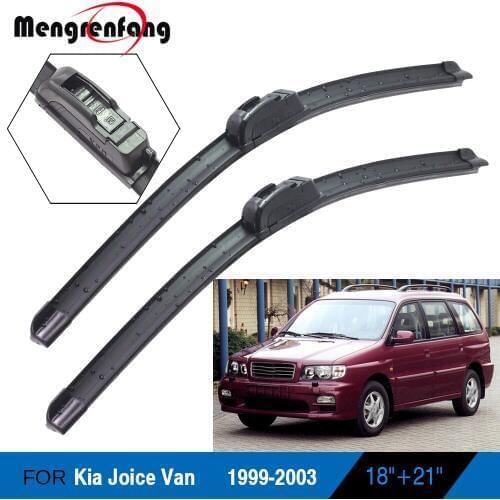 For Kia Joice Van Car Front Windscreen Wiper Blades Soft Rubber Wiper J Hook Arms 1999 2000 2001 2002 2003