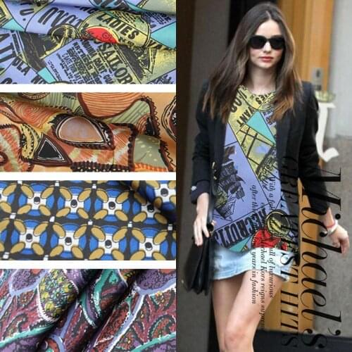 Real Silk Fabric Electricity Spinning Mulberry Silk Floral Real Silk Fabric Dress Material/1M