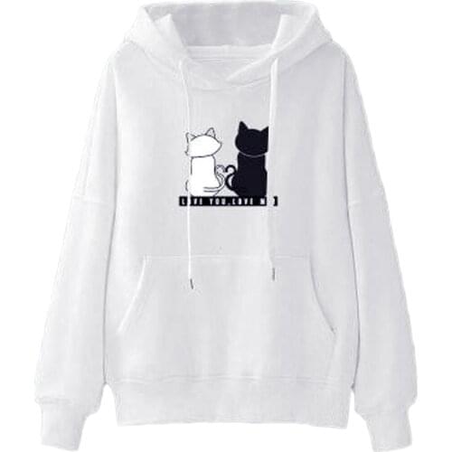 Cute Print Kawaii Oversized Hoodie Long Sleeve Hoodies Women Sweatshirts Sudaderas Con Capucha Moletom Feminino Sweetshirts