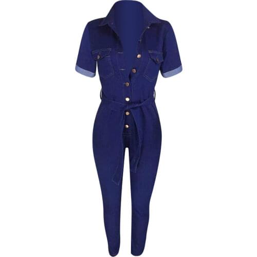 Fanco Fashion New Casual Sexy Denim Jumpsuit Women Jeans Bodycon Rompers Club Night One Piece Playsuit Overall Outfits Female