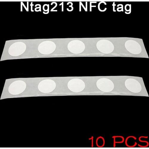 10pcs NFC Tags Sticker 13.56 MHZ 25mm Chip Universal Durable For Mobile Phone NOV99