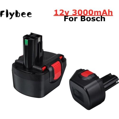 3.0Ah BAT043 BAT045 BAT046 BAT120 BAT139 Ni-CD 12V Rechargeable Battery for Bosch 12 V Drill GSR12VE-2 PSR12VE-2 2607335273