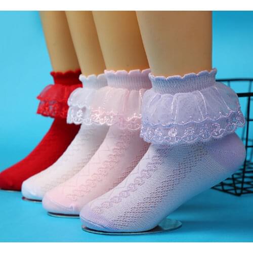 Girls Cotton Lace Socks Children Summer Thin Mesh Socks Princess Girl Short Boot Socks Cloth Infant Party Baby Girls sock