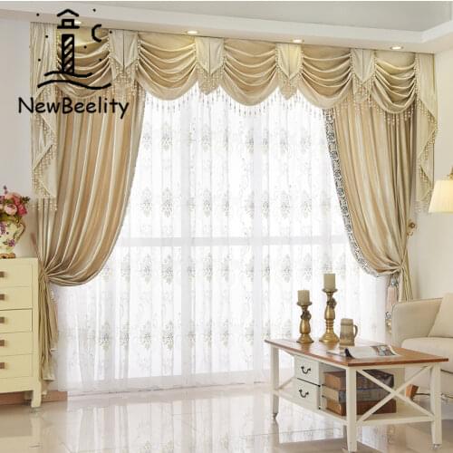 Luxury European Style Thick Curtains for Living Room High Shading Solid Color Italian Velvet Curtains for Bedroom Tulle Window