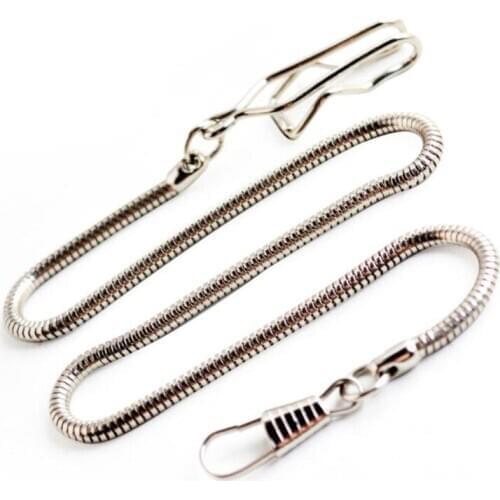 Hot Sale New Creative Snake Shape Gold Silver Alloy Chains for Fob Albert Pendant Pocket Watches Holder Quartz Pocket Watches