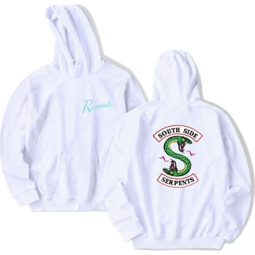 Harajuku Streetwear Riverdale Southside Serpents Jughead Schwarz sweatshirt Korean Stil Mode Top Oansatz Kurzarm sweatshirt