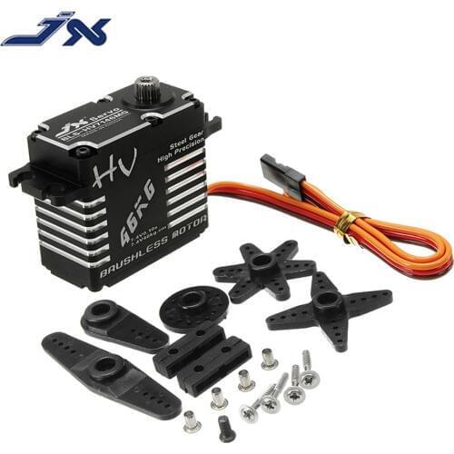 JX BLS-12V7146 12V HV Steel Gear Full CNC Aluminium Shell Coreless Waterproof Servo For RC Car Helicopter Truck Robot Toys