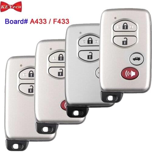 KEYECU for Toyota Aurion Camry Highlander 8 Land Cruiser 200 Prius Smart Keyless Remote Key Fob Board#F433 433MHz FSK A433 ASK