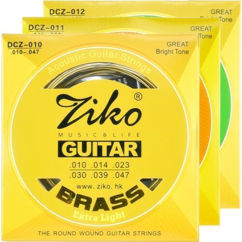 Ziko Acoustic Guitar Strings Set Brass Musical Instruments 6 Strings For Guitar 010 011 012 Guitar Parts