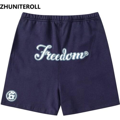 Short Sweatpants Hip Hop Baggy Embroidery Sweat Pants Shorts Streetwear Harajuku Casual Loose Fashion Elastic Waist Trousers