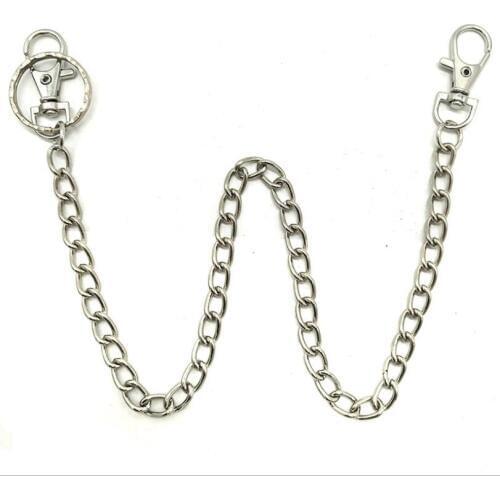 43cm Fashion Punk Hip-Hop Trendy Belt Waist Chain Male Pants Chain Men Jeans Punk Silver Metal Pants Chains