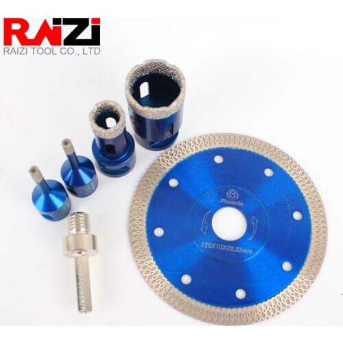 Raizi Diamond Hole Saw Drill Bit Set For Porcelain Ceramic Tile Granite Marble Vacuum Brazed Dry Tile Hole Cutter Drilling Bits