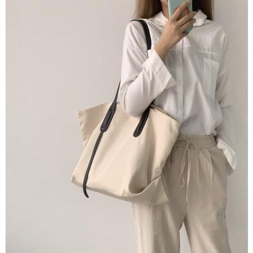 The New Nylon Tote Bag for Women 2020 Waterproof Oxford Cloth Large Capacity Simple Shoulder Bag Fashion Luxury Lady Handbags