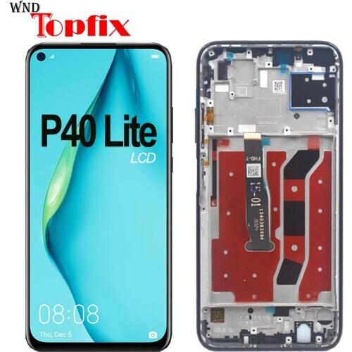 Original 6.4'' Display Replacement With Frame For Huawei P40 Lite LCD Touch Screen Digitizer Assembly Nova 6 SE LCD Screen