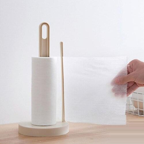 Stand-type Kitchen Roll Paper Towel Holder Bathroom Tissue Stand Napkins Shelf Desktop Punch-free Paper Towel Storage Holders