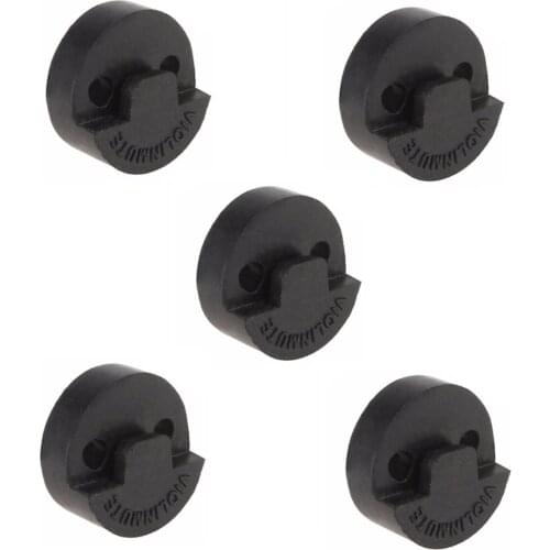 5pcs Professional Violin Parts & Accessories Astonvilla 20 x 20mm Black Acoustic Round Rubber Violin Mute Fiddle Silencer