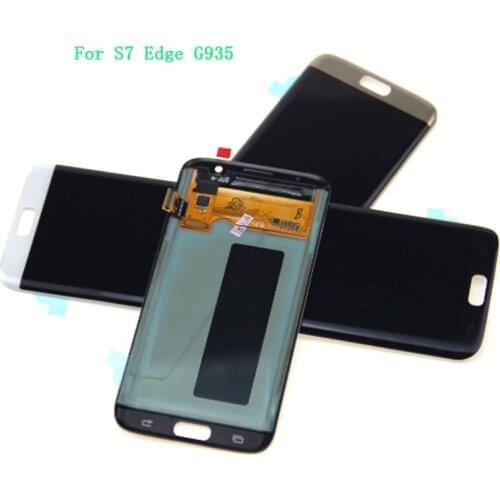 S7 Edge 5.5'' Lcd For SAMSUNG Galaxy S7 edge LCD Display Screen G935 G935F Lcd Touch Digitizer LCDs Assemble NO frame