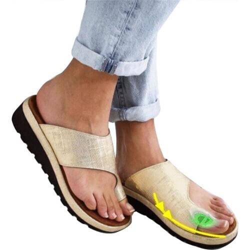 2021 Hot Women Shoes Summer Sandals Comfort Orthopedic Shoes Platform Flat Shoes Woman Beach Flip Flops Ladies Casual Sandles