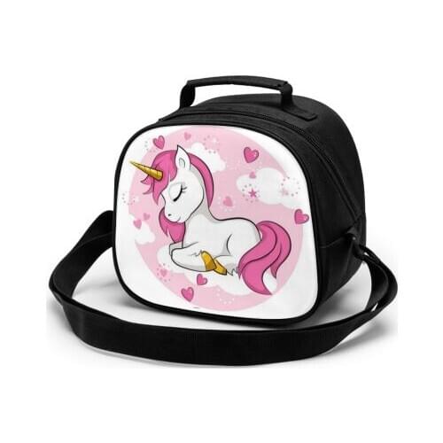 Unicorn Picnic Tote Children Magical Horse Portable Lunch Bag Fashion High Quality Free Dropshiping Bento Food Storage Bag Kids