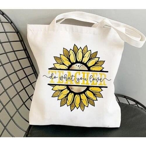 Teacher Supplies do what you love Printed Tote Bag women Harajuku shopper Funny handbag Shoulder shopping Lady Canvas Bag