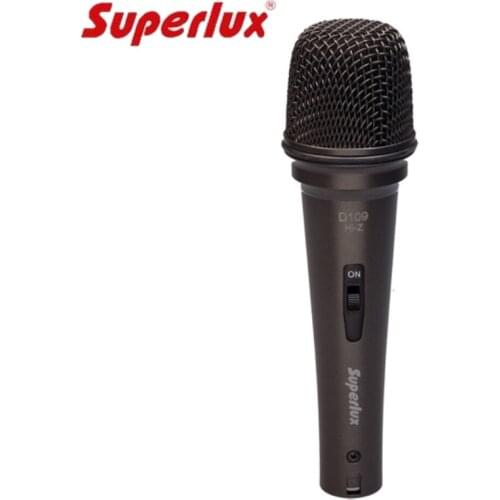 Superlux D109 Hi-Z high impedance hyper-cardioid Dynamic recording microphone guitar amplifier pick up sound microphone