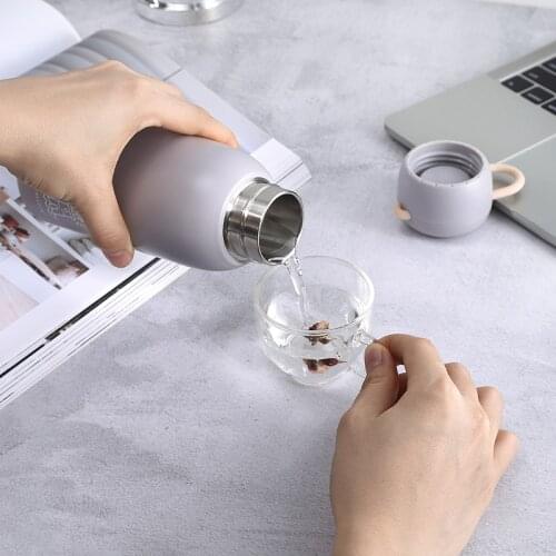 Vacuum Flask 304 Stainless Steel Insulation Mug Pot Water Bottle Thermos Coffee Cup 350ml Belly Cup Heat Preservation Pot
