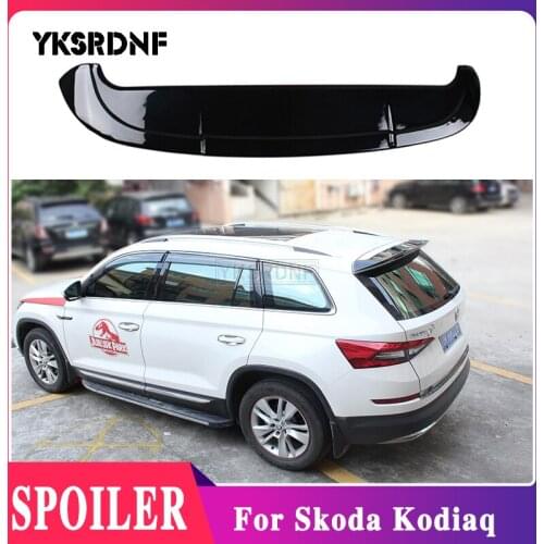 YKSRDNF For 2017 2018 2019 Skoda Kodiaq Spoiler ABS Plastic Primer Color Rear Trunk Boot Wing Lip Spoiler Car Accessories