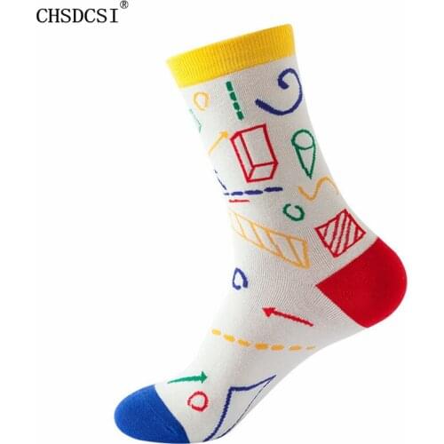 CHSDCSI Women Men Funny Happy Socks Combed Cotton High Quality Animal Fruit Printing Crazy Combed Cotton Socks Food Hip Hop