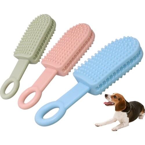 Pet Toothbrush Rod Durable Dog Chew Toy Puppy Teeth Cleaning Massage Brushing Sticks Doggy Dental Care Molar Biting Toys