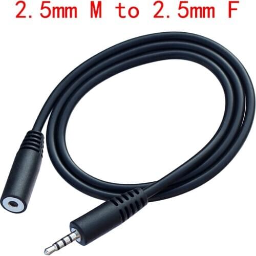 0.5M 1.5M 4 Pole stereo 2.5mm Male to Female Jack Extension Audio Cable