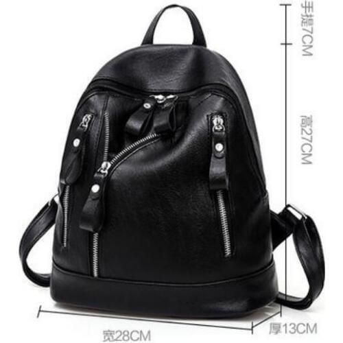 1 piece PU Leather Black suit blazer design Backpack School Bag For Teenage Girls Travel Backpack Female Suit Shoulder Bag