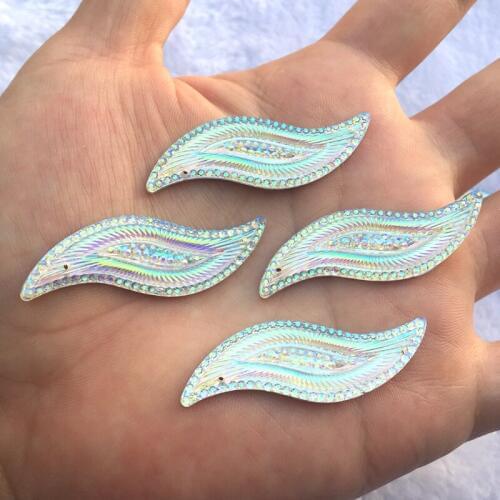 10pcs Crystal AB Color Base Sew On Rhinestone Stones Spacer buttons for DIY Garment Jewelry -E080