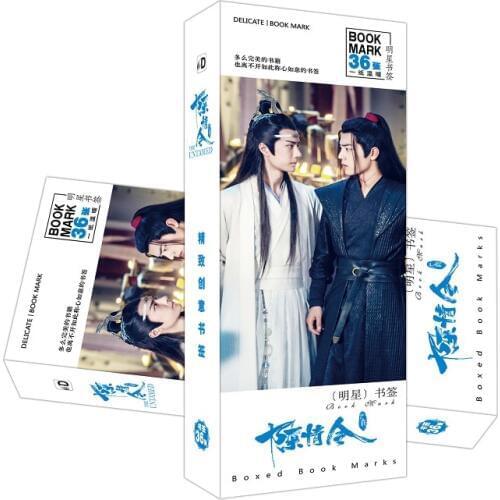 36 Pcs/Set The Untamed Chen Qing Ling Paper Bookmark Xiao Zhan Figure Bookmarks Book Holder Fans Collection Gift