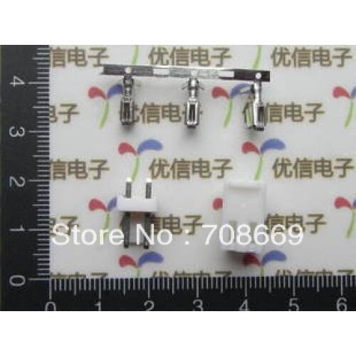 500 Sets VH 3.96mm Connector 2 pins Housing/Base/Pins