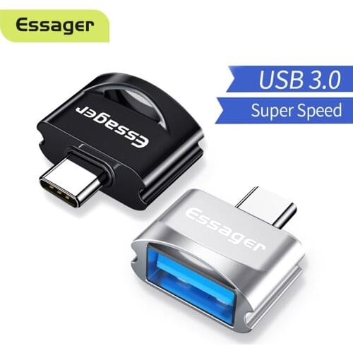 Essager USB Type C OTG Adapter USBC Connector USB-C Type-C To USB 3.0 OTG Converter For Samsung Note 10 Xiaomi mi Oneplus 7 Pro