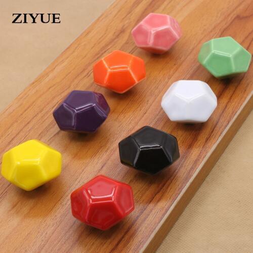 Free Shipping Ceramic Single Hole Handle European Cabinet Cartoon Black And White Color Pumpkin Drawer Handle