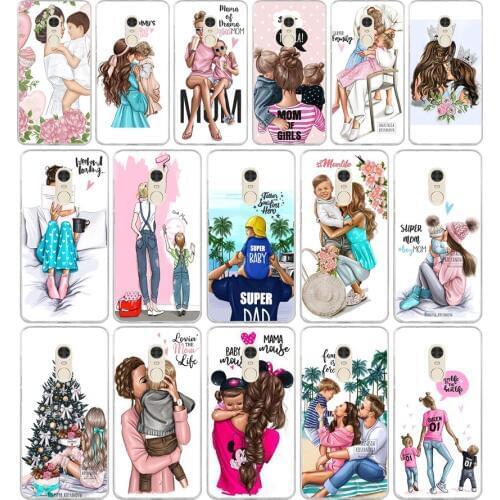 312FG Black Brown Hair Baby Mom Girl Queen Coque Soft Silicone Tpu Cover phone Case for xiaomi redmi 7 7a note 4A 4X 6 Pro 6A 7