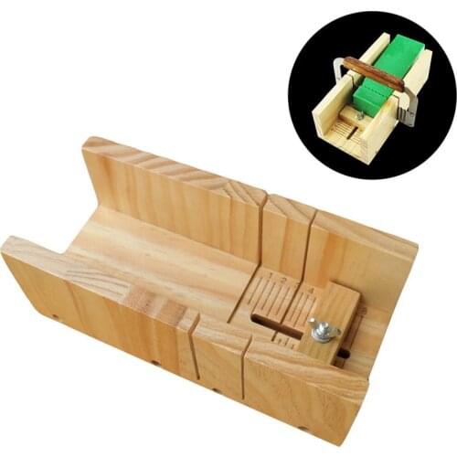 Wood Soap Loaf Cutter Mold Premium Adjustable Cutter Mold Box Soap Making Tool Without Cutter (Wood Color)