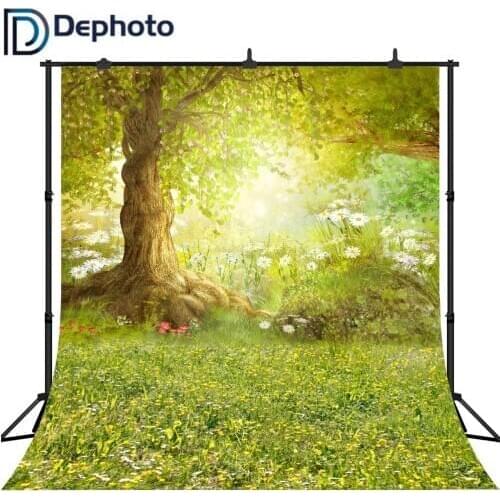 Dephoto Easter Spring Photography Backdrop Woodland Meadow Flower fairy tale Background photo studio photophone photocall shoot