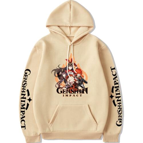 Genshin Impact Pyro Print Hot Game Hoodies Women/Men Plus Size Sweatshirts Streetwear Graphic Hip Hop Fashion Tops