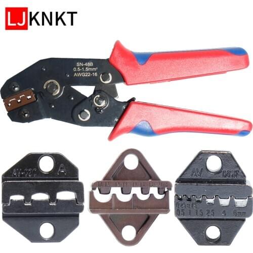 Insulated Terminals Crimper Interchangeable Heat Shrinkable Connector Wire Crimping 7.5Inch SN48B 02C 06WF pliers Jaws Hand tool