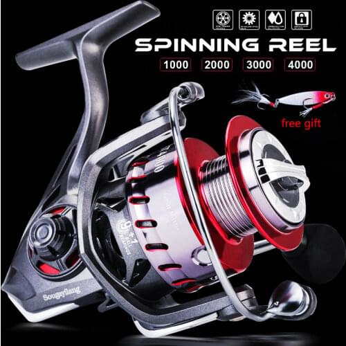 Sougayilang 9+1BB Feeder Spinning Fishing Reel 5.2:1/6.2:1 High Speed Gear Ratio Alluminum Spool Freshwater Carp Fishing Reel