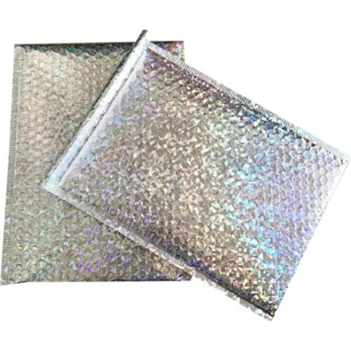50Pc Packaging Shipping Bubble Mailers Gold Paper Padded Envelopes Gift Bag Bubble Mailing Envelope Bag 15x13Cm+4Cm