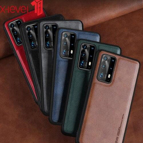 YXAYN Leather Case For Huawei P40 Pro Original Soft Silicone Edge Back Phone Cover For Huawei P40 Lite Case