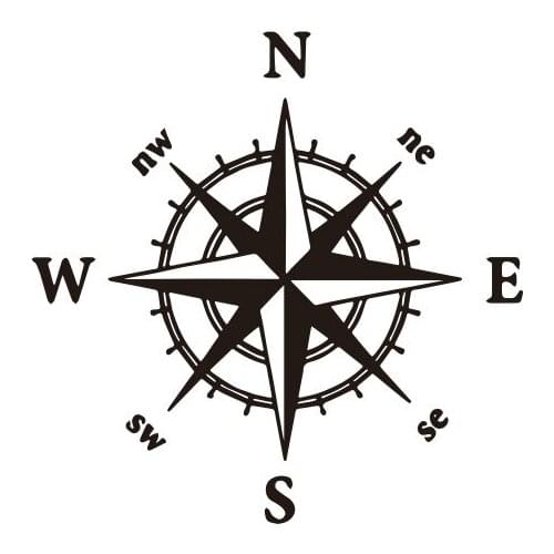 Creative Compass Car-Sticker Automobiles Motorcycles Window Bumper Laptop Vinyl Decal PVC Decorative Goods Apply To Car Window