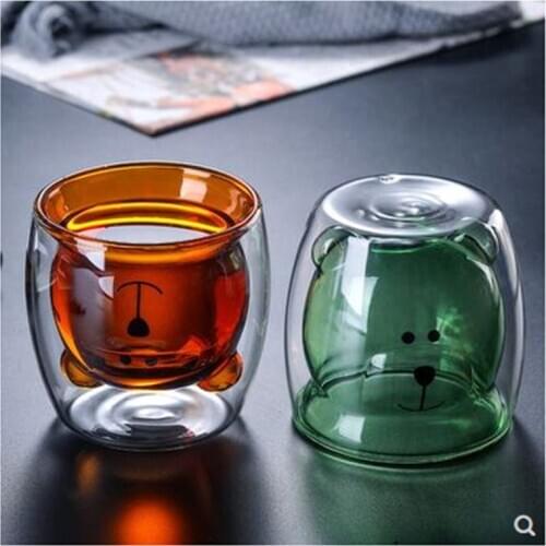 New Heat-resistant Double Wall Glass Cup Beer Espresso Coffee Cup Set Handmade Beer Mug Tea glass Whiskey Glass Cups Drinkware