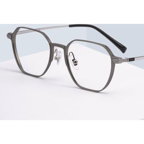New Arrival Polygonal Glasses Frame Aluminum Magnesium Alloy Super Light Optical Spectacles Man and Woman
