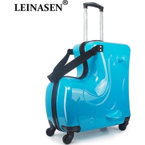 New Children Rolling Luggage Spinner 20 inch Wheels Suitcase Kids Cabin Trolley Student Travel Bag Cute Baby Carry On Trunk