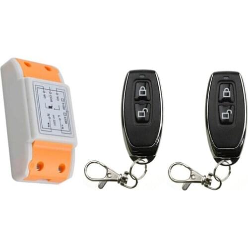 New 220 v 1 ch remote control switch 1 piece receiver + 2 piece transmitter 2 key inter-lock