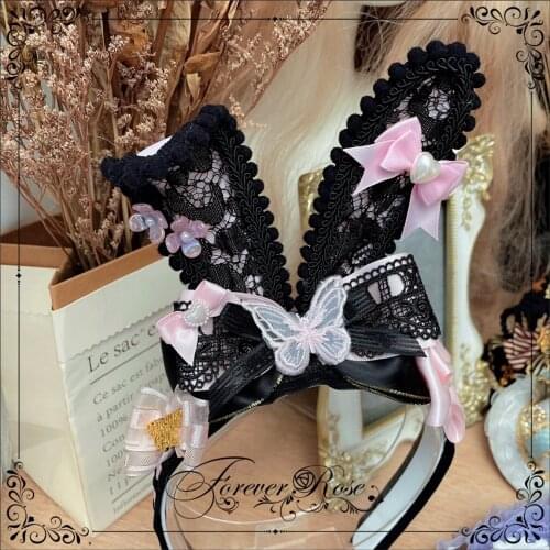 Sweet Cool Girl Black Headdress Lolita Gothic Style KC Hair Hoop Daily Cosplay All-match Headband Bowknot Hair Accessories Cute